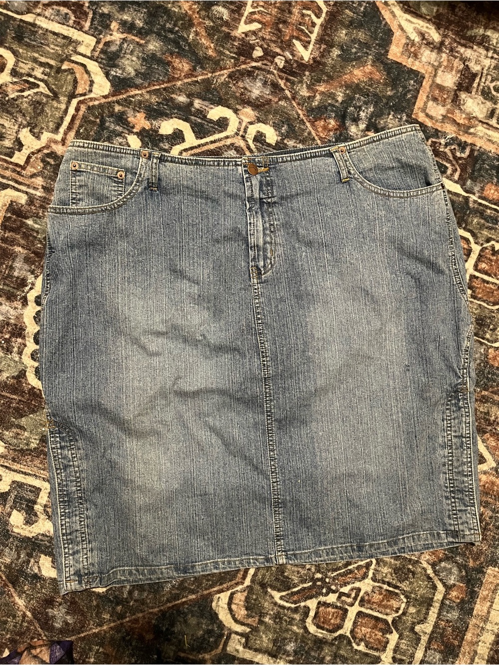 Y2K Denim Jean Skirt Light Blue - 42”W 18